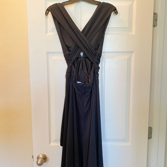 WHBM- Black Dress- Plunging Neckline- Size 2. - Picture 4 of 6